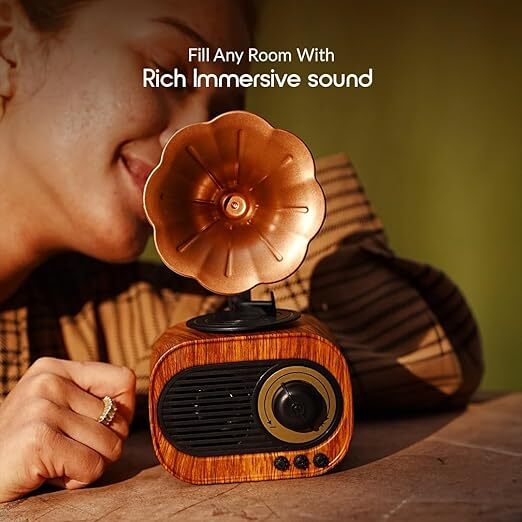 Gramophone bluetooth speaker