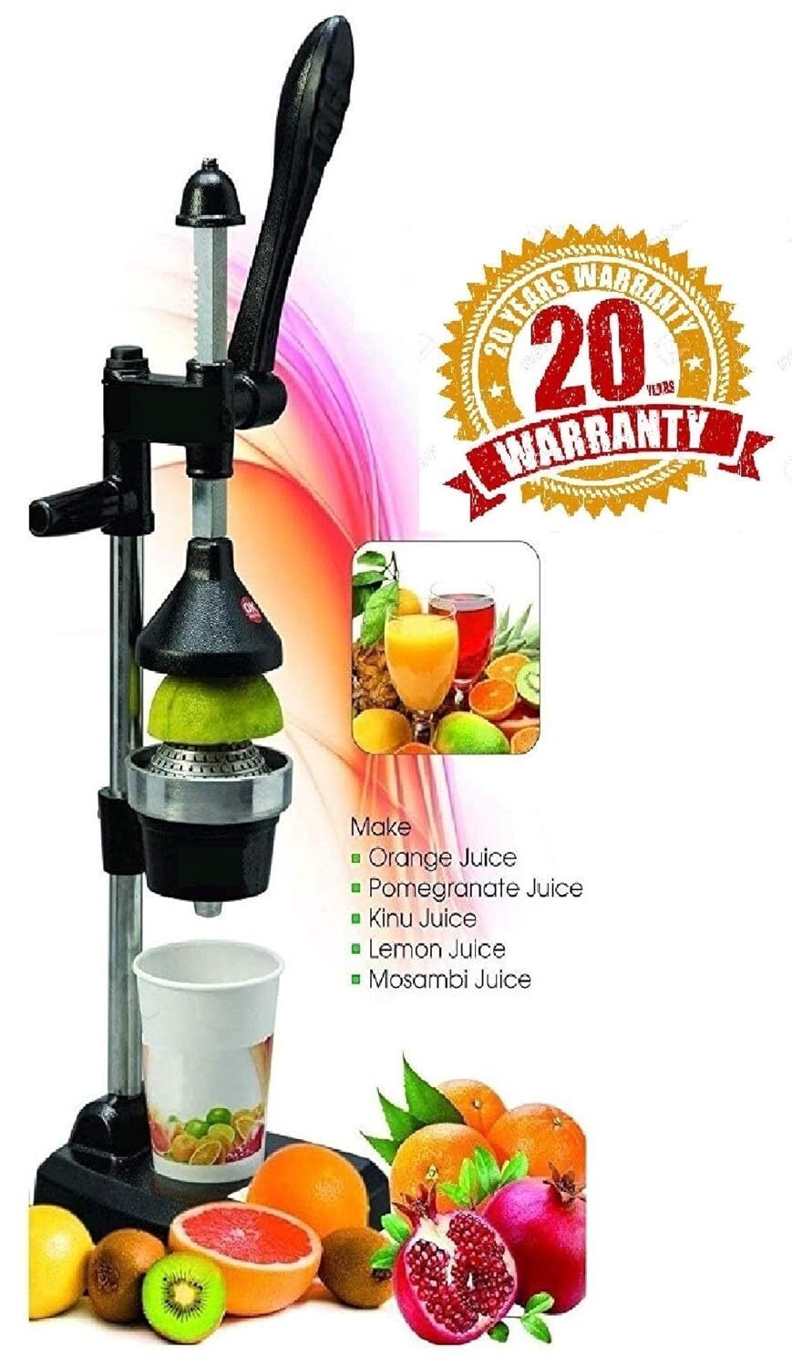 Hand press juicer