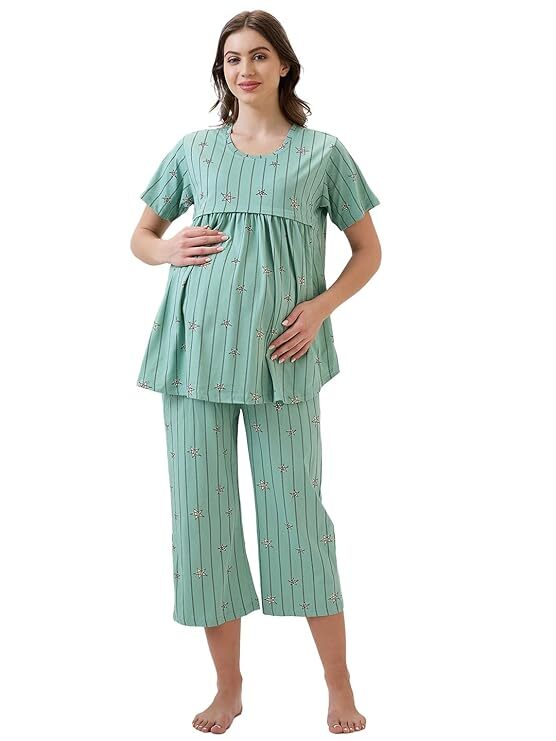 Night dress type pregnancy wear